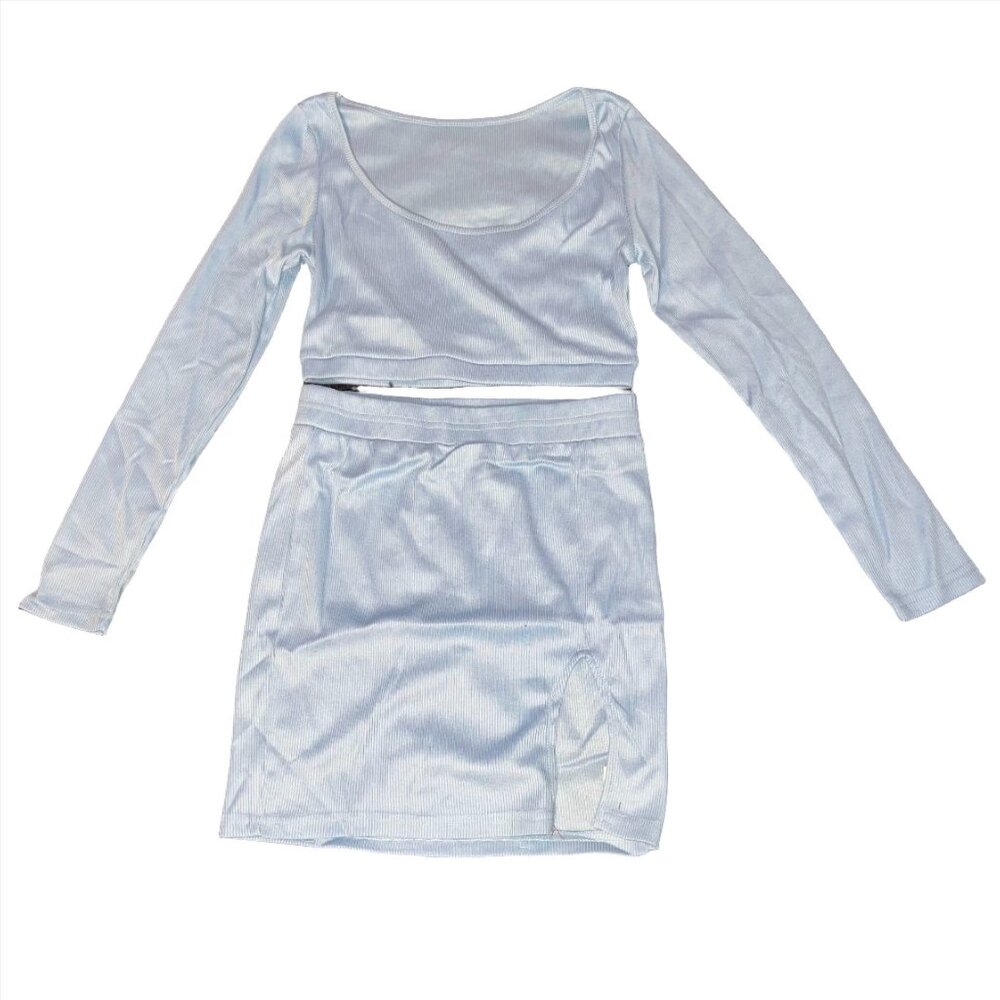 Long Sleeve Women’s Low Neck Bodycon Top Mini Dress
